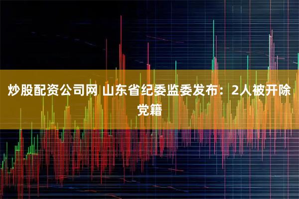 炒股配资公司网 山东省纪委监委发布：2人被开除党籍