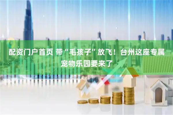 配资门户首页 带“毛孩子”放飞！台州这座专属宠物乐园要来了